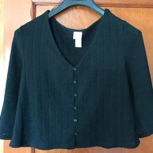 Black H&M button down sweater